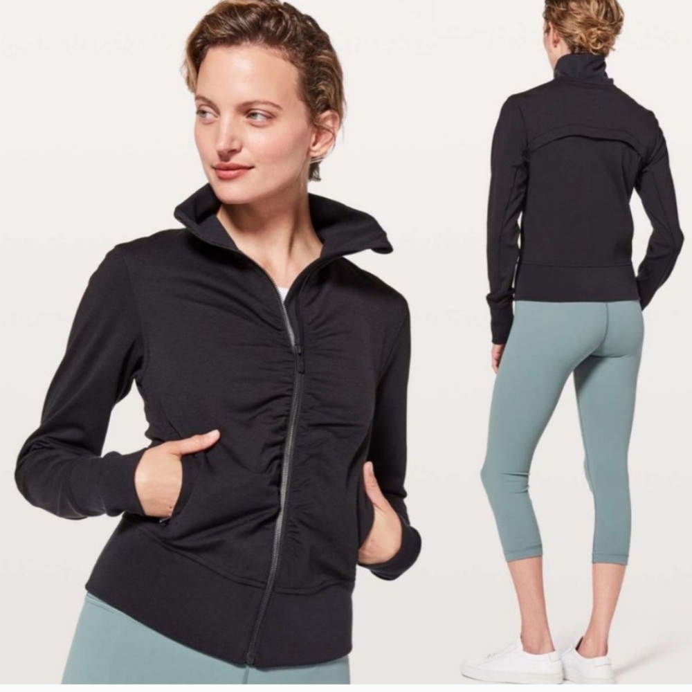 lululemon athletica Black Gather Up Zip Up Jacket